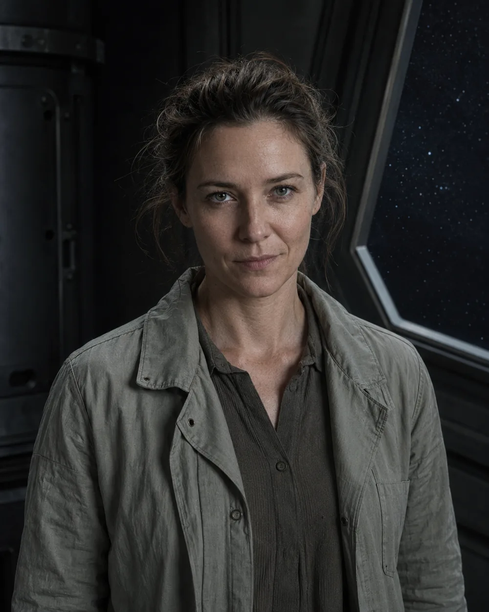 Personnel file portrait of Doctor Jane Romero, astrophysicist at the Kappa-5 observatory