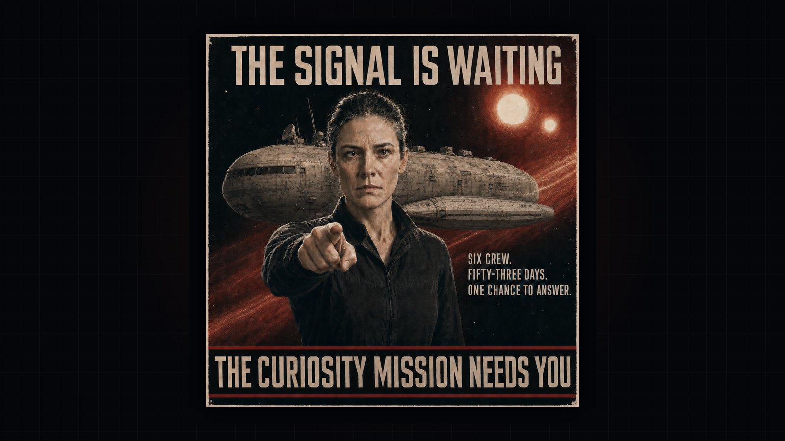 Recruitment poster: The signal is waiting — the Curiosity mission needs you