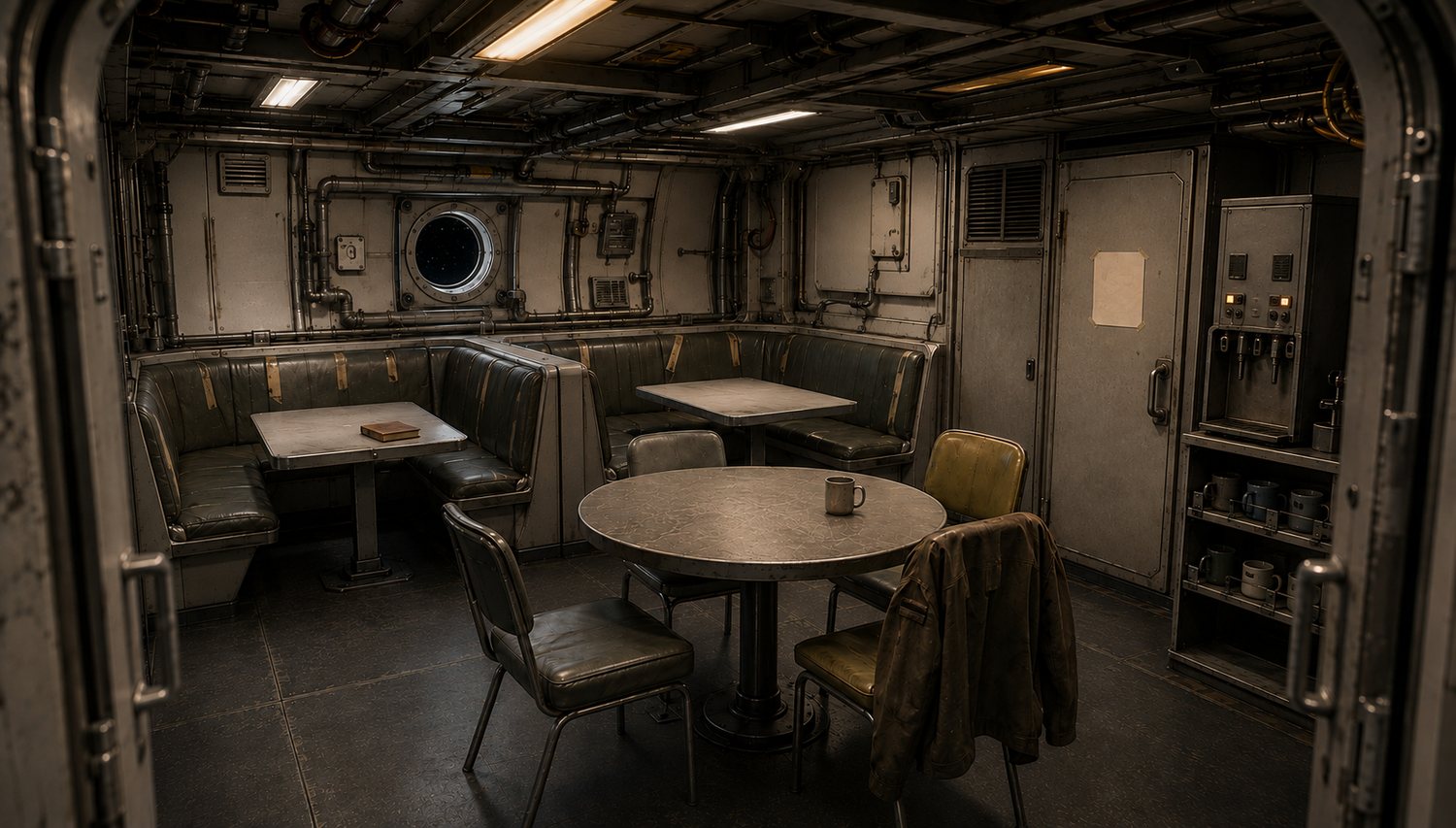 The mess and lounge of the Curiosity